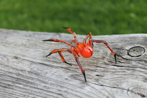 Decorative Glass Spider Miniature Sculpture for Halloween