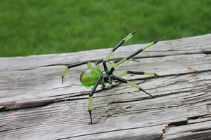 Handmade Mini Glass Spider Figurine for Collectors of Arachnids