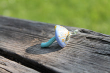 Load image into Gallery viewer, Twinkling Glass Mushroom Sprite - Handcrafted Miniature Toadstool
