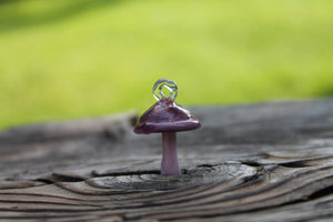 Glass Garden Sprout Miniature - Intricate Crystal Mushroom Figurine