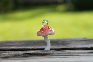 Intricately Detailed Glass Mini Mushroom - Luminous Fungus Fantasy