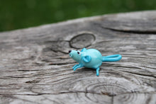 Load image into Gallery viewer, Handmade Glass Rat Mini Figurine - Exquisite Rat Replica in Glass Form
