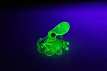 Load image into Gallery viewer, Uranium Glass Octopus Pendant Uranium Vaseline Glass Figurine Octopus Glass UV Ocean Octopus Kraken Glass Octopus Figurine
