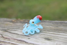 Load image into Gallery viewer, Blue Red Miniature Handmade Glass Octopus Figurine, a Beautiful and Creative Glass Art Piece
