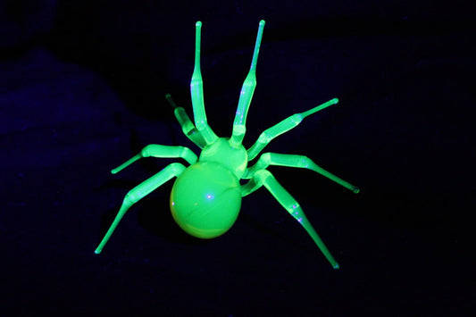 Handmade Spider Figurine – Uranium Glass Art that Glows