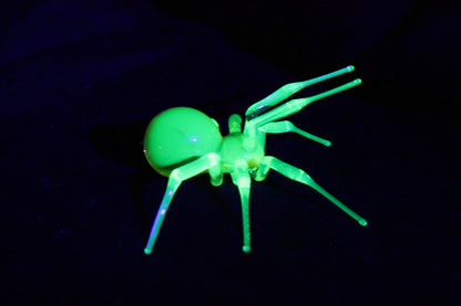 Handmade Spider Figurine – Uranium Glass Art that Glows