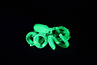 Glowing Uranium Glass Octopus – Handmade Fantasy Sea Creature