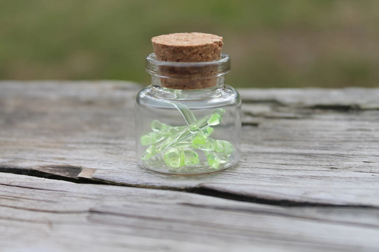 Mini Glow-in-the-Dark Bones in Jar – Uranium Glass Curiosity