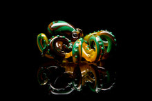 Load image into Gallery viewer, Yellow-Turquoise Blown Glass Octopus
