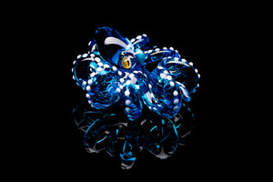 Deep Blue Blown Glass Octopus