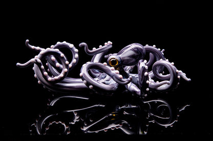 Purple Blown Glass Octopus glass figurine