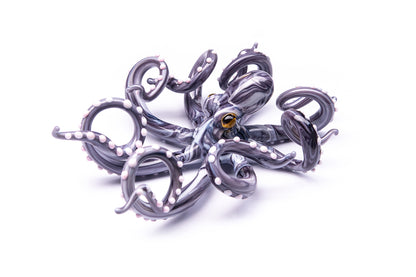 Purple Blown Glass Octopus glass figurine