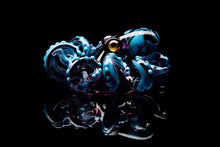 Load image into Gallery viewer, Blue-Black Blown Glass Octopus glass figurine
