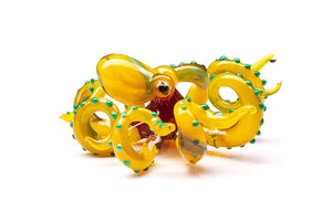 The Yellow-Red Octopus pendant