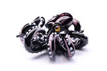 Load image into Gallery viewer, The Black and pink Octopus pendant blown glass octopus necklace
