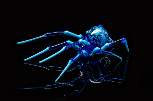 Turquoise Spotted Spider Pendant – Unique Handcrafted Glass Jewelry