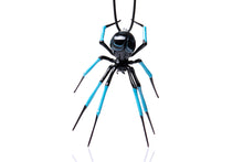 Load image into Gallery viewer, Glass Spider Pendant, Spider Necklace, Goth Necklace
