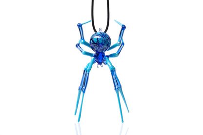 Hanging Spider, Hand blown glass Spider, Figurine Blown glass Spider