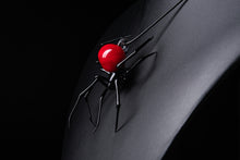 Load image into Gallery viewer, Glass Spider Pendant, Spider Necklace Goth Necklace
