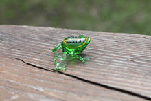 Load image into Gallery viewer, Blown Glass Frog Sculpture poison dart frog Figurine murano art collectible
