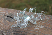 Load image into Gallery viewer, Transparent Blown Glass Octopus, Ocean, Octopus Sculpture
