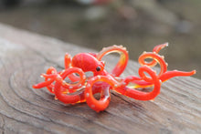 Load image into Gallery viewer, Bright Red Glass Octopus Sculpture
