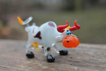 Load image into Gallery viewer, Blown Glass Cow Sculpture  Animals Glass
