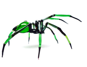 Art Glass Spider Figurine, Blown Glass Spider, Spider halloween, hand blown glasses, glass sculpture for sale, Spider Charms