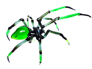 Art Glass Spider Figurine, Blown Glass Spider, Spider halloween, hand blown glasses, glass sculpture for sale, Spider Charms