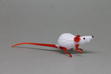 Load image into Gallery viewer, Glass Rat Figurine - Blown Glass Rat - Glass Animal Figurine - Blown Glass Animals - Rat Glass Miniature
