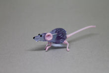 Load image into Gallery viewer, Handmade Blown Glass Small Figurine Brown Rat
