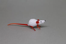 Load image into Gallery viewer, Glass Rat Figurine - Blown Glass Rat - Glass Animal Figurine - Blown Glass Animals - Rat Glass Miniature
