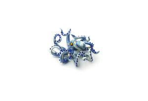 Sky Blue Blown Glass Octopus Sculpture