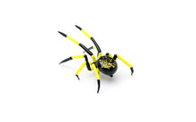 Load image into Gallery viewer, Blown Glass Figurine Art Insect Amber and Black SPIDER, Art Glass Spider Figurine Glass Figurine Animal Figure Glass Sculpture
