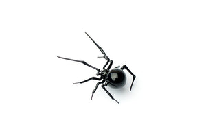 Glass black Widow Figurine, Blown Glass Spider sculpture