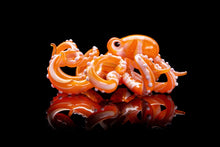 Load image into Gallery viewer, Orange-Pink Blown Glass Octopus glass figurine Octopus Glass Ocean Octopus  Kraken Glass Octopus Figurine

