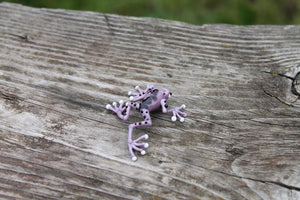 Callidryas tree frog Blown Glass Frog Sculpture poison dart frog  lampwork boro toy Glass Frog Miniature Agalychnis callidryas