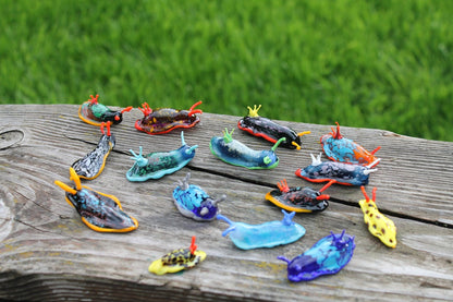 Sea Slug glass sculpture - slug figure - Sea Slug - Nudibranch