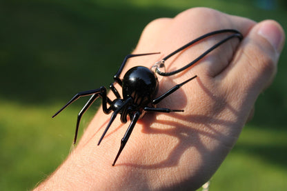 Glass Spider Pendant, Glass Spider Necklace