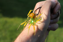 Load image into Gallery viewer, Glass Spider Pendant, Glass Spider Necklace
