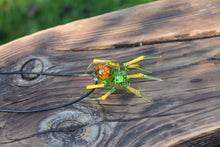 Load image into Gallery viewer, Glass Spider Pendant, Glass Spider Necklace
