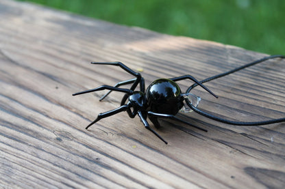Glass Spider Pendant, Glass Spider Necklace
