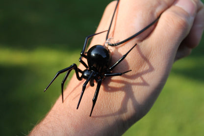 Glass Spider Pendant, Glass Spider Necklace