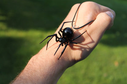 Glass Spider Pendant, Glass Spider Necklace