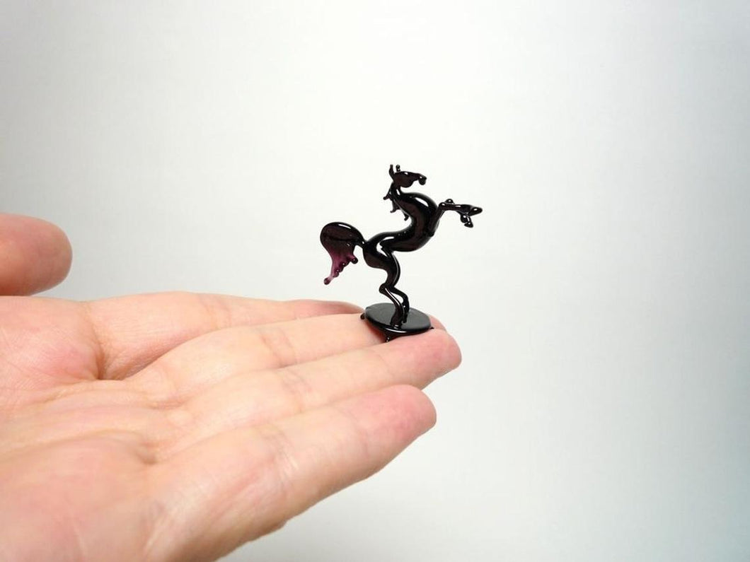 Glass Horse Figurine Hand-Blown Collectible Art Glass