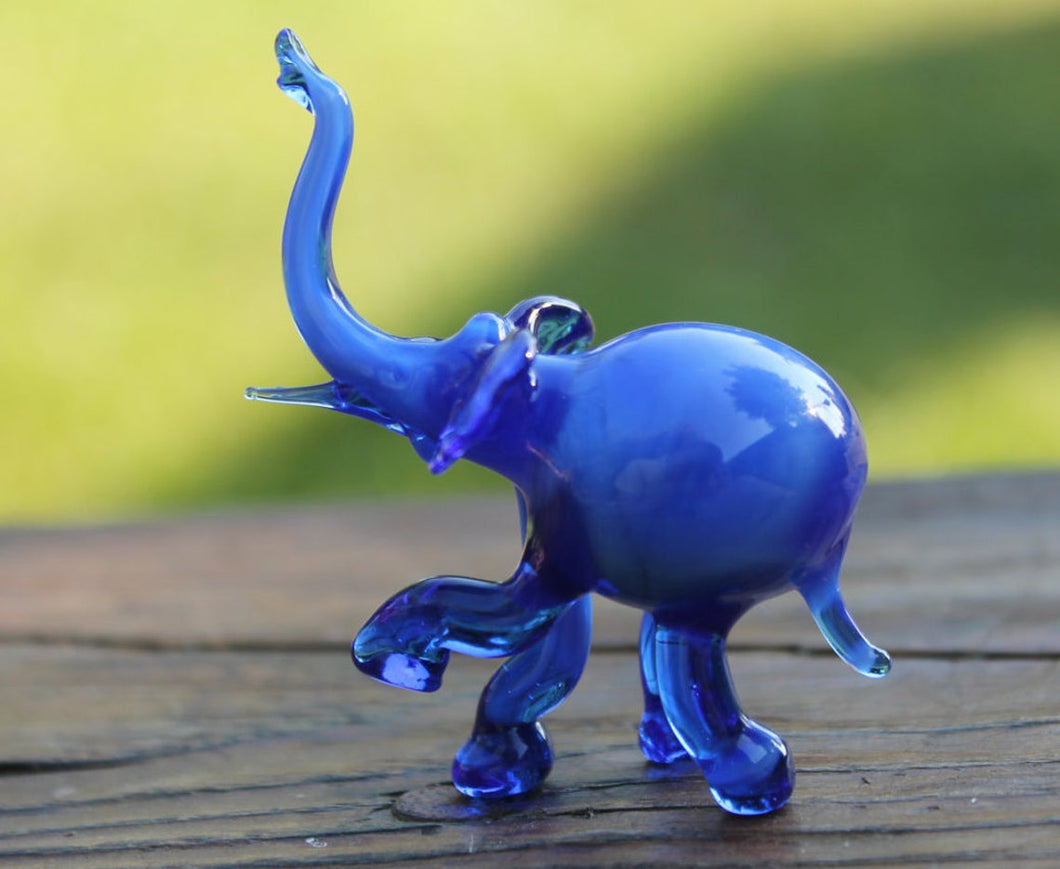 Blown Glass Elephant Sculpture Animals Glass