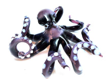 Load image into Gallery viewer, Purple Blown Glass Octopus, Ocean, Octopus Sculpture
