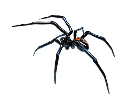 Art Glass Spider Figurine, Blown Glass Spider, Spider halloween, hand blown glasses, glass sculpture for sale, Spider Charms