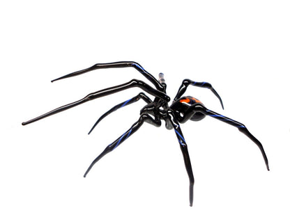 Art Glass Spider Figurine, Blown Glass Spider, Spider halloween, hand blown glasses, glass sculpture for sale, Spider Charms