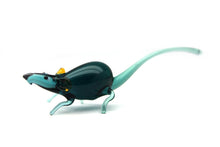 Load image into Gallery viewer, Handmade Blown Glass Small Figurine Brown Rat Mouse
